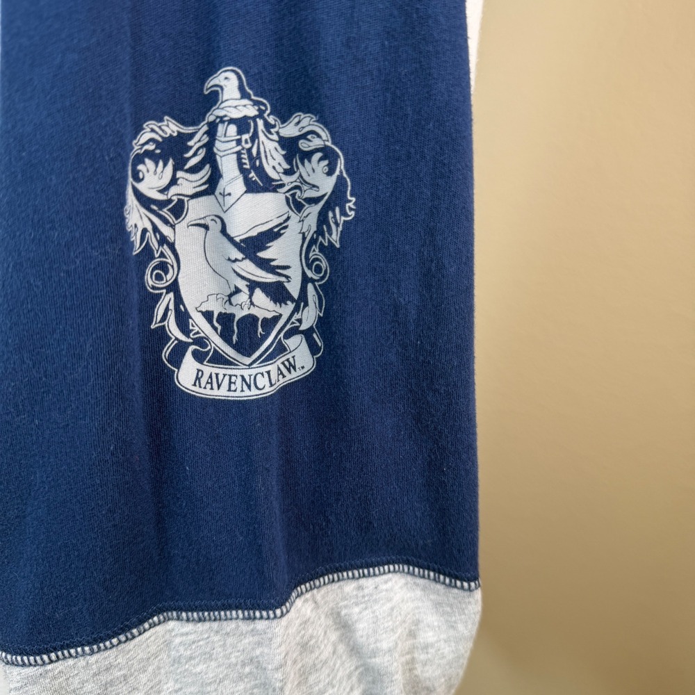 Universal Studios Harry Potter Ravenclaw Raglan Shirt XL White Navy/Grey - Picture 7 of 14